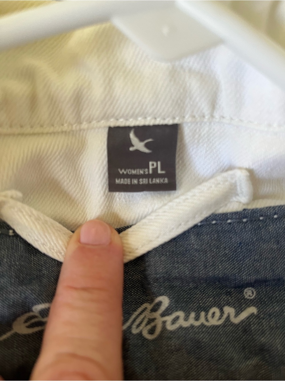 Eddie Bauer White Denim Button Jacket - Picture 9 of 10